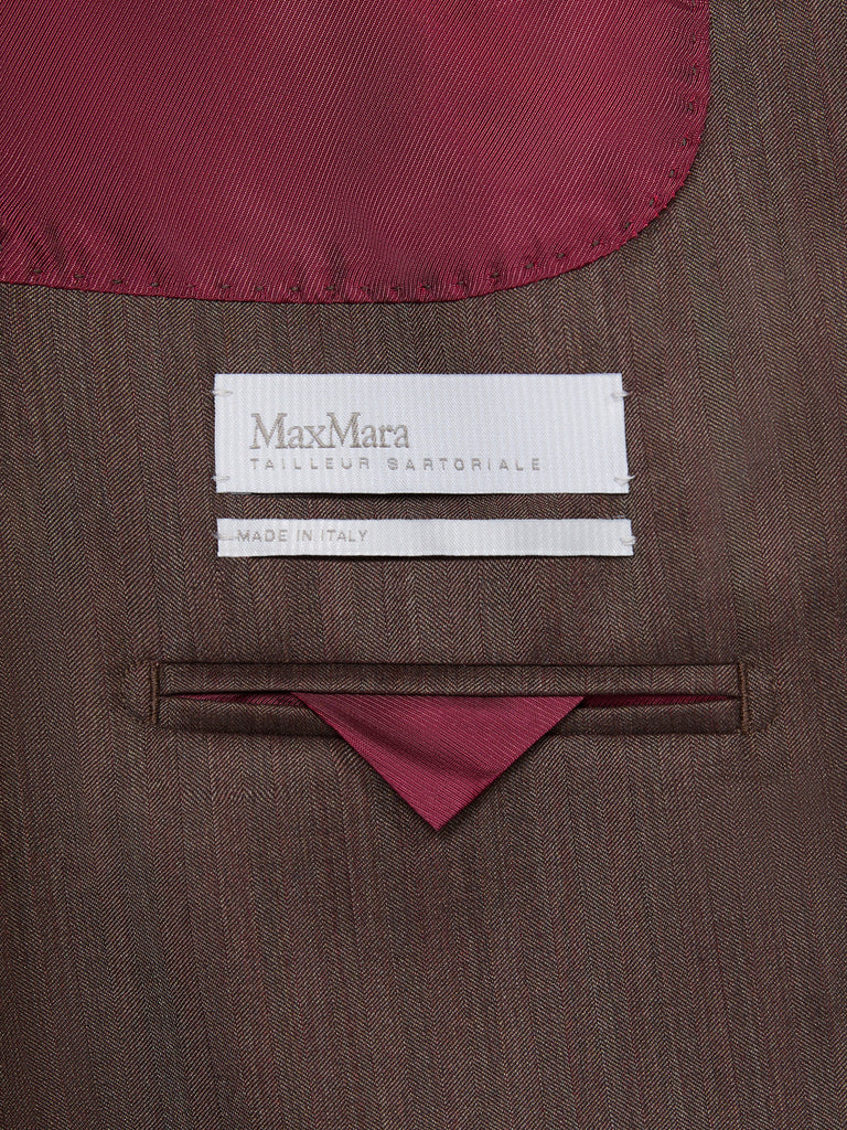 max mara double-breasted wool and silk blazer