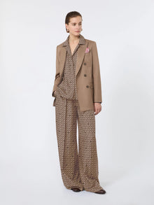 max mara double-breasted wool twill blazer for women