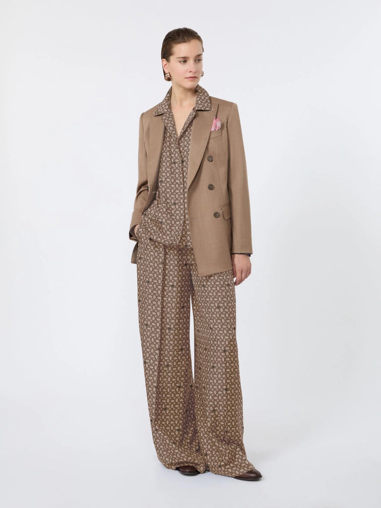max mara double-breasted wool twill blazer