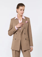 max mara double-breasted wool twill blazer for women