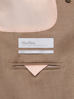 Double-Breasted Wool Twill Blazer for Women - Hazelnut Brown - Max Mara UAE