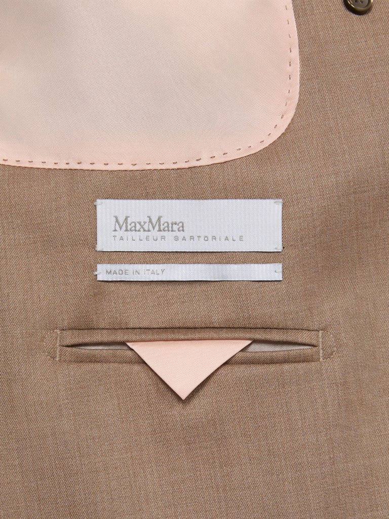 max mara double-breasted wool twill blazer