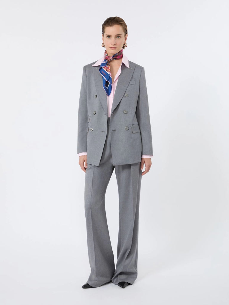 max mara double-breasted wool twill blazer