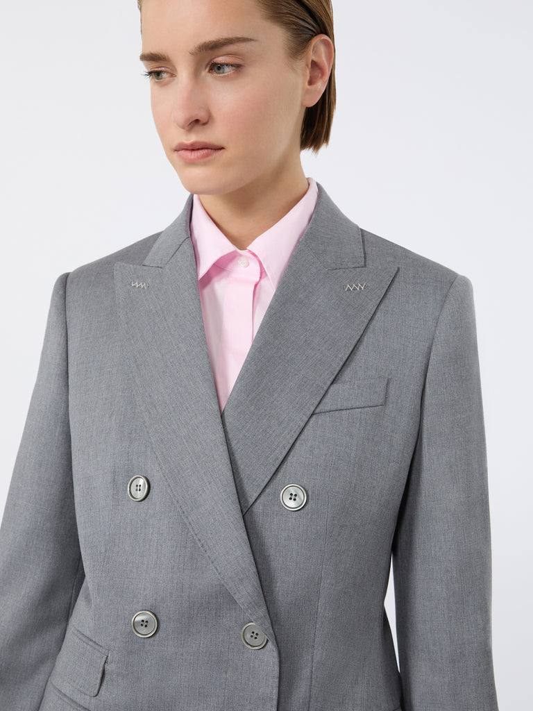 max mara double-breasted wool twill blazer