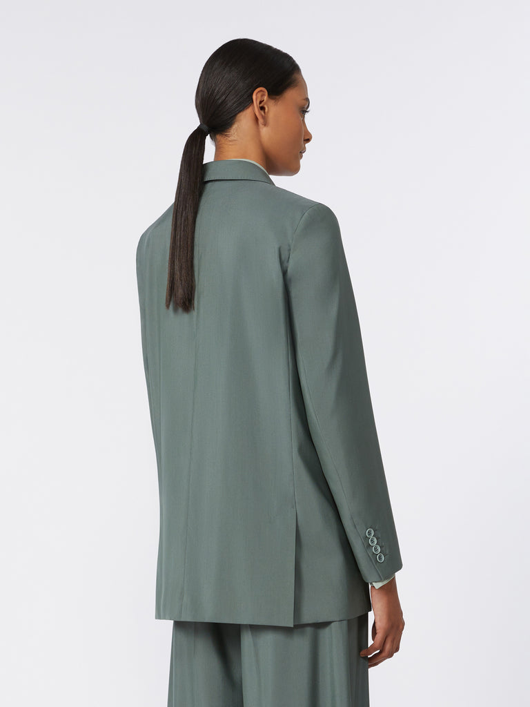 max mara double-breasted wool and silk blazer