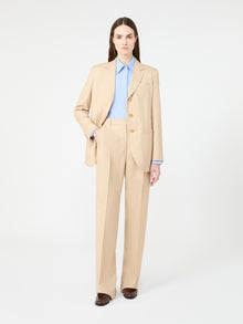 Single-Breasted Camel Blazer for Women - Albino - Max Mara UAE