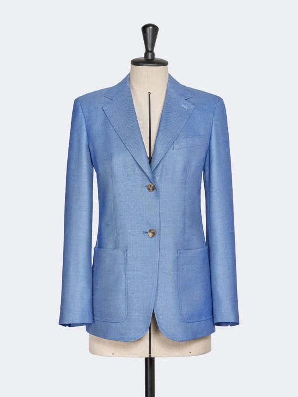 max mara single-breasted wool and silk canvas blazer for women