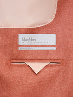 Single-Breasted Wool And Silk Canvas Blazer for Women - Coral - Max Mara UAE