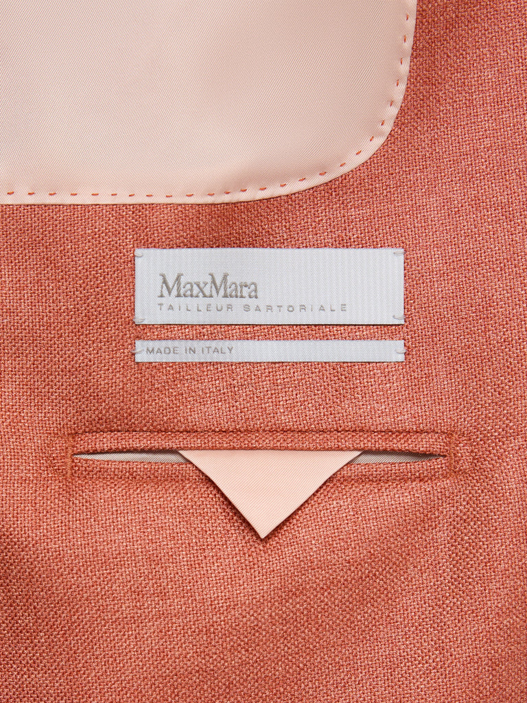 max mara single-breasted wool and silk canvas blazer