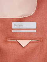 max mara single-breasted wool and silk canvas blazer for women