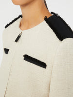 Cotton And Linen Basketweave Jacket for Women - Beige - Max Mara UAE