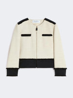 max mara cotton and linen basketweave jacket for women