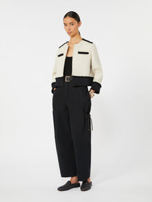 Cotton And Linen Basketweave Jacket for Women - Beige - Max Mara UAE