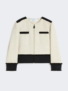 Cotton And Linen Basketweave Jacket for Women - Beige - Max Mara UAE