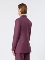 Wool, Mohair And Silk Double-Breasted Blazer for Women - Wine-Coloured - Max Mara UAE