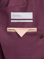 Wool, Mohair And Silk Double-Breasted Blazer for Women - Wine-Coloured - Max Mara UAE