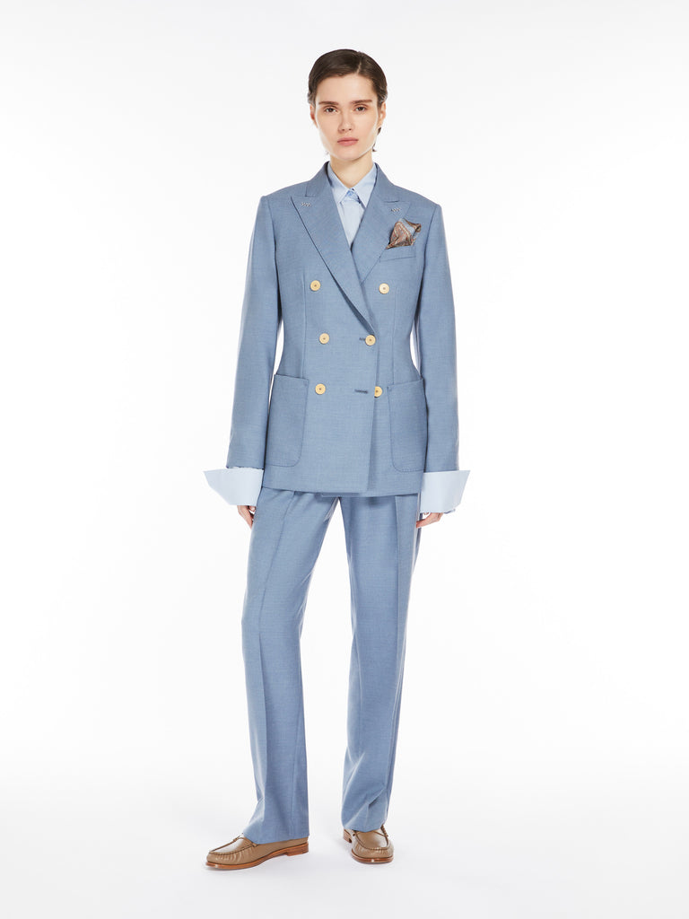 max mara wool, mohair and silk basketweave blazer