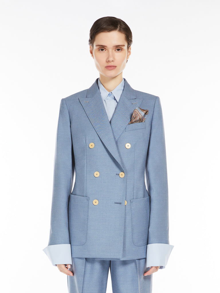max mara wool, mohair and silk basketweave blazer
