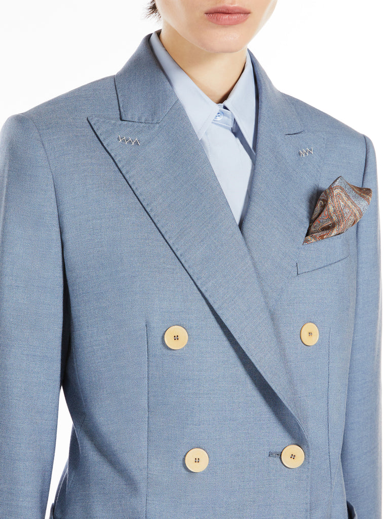 max mara wool, mohair and silk basketweave blazer