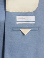 Wool, Mohair And Silk Basketweave Blazer for Women - Water - Max Mara UAE