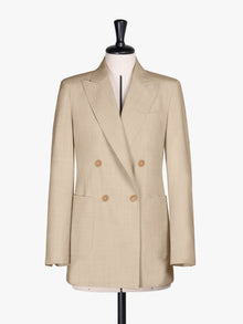 Double-Breasted Mélange Wool Blazer for Women - Sand - Max Mara UAE