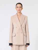 max mara oversized blazer in organza and linen canvas for women
