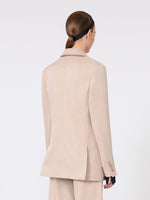 max mara oversized blazer in organza and linen canvas for women