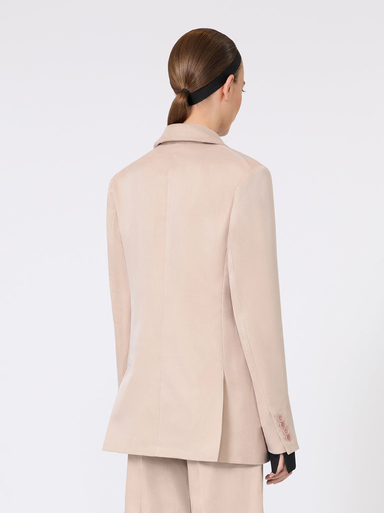 max mara oversized blazer in organza and linen canvas