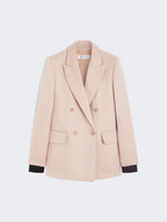 max mara oversized blazer in organza and linen canvas for women