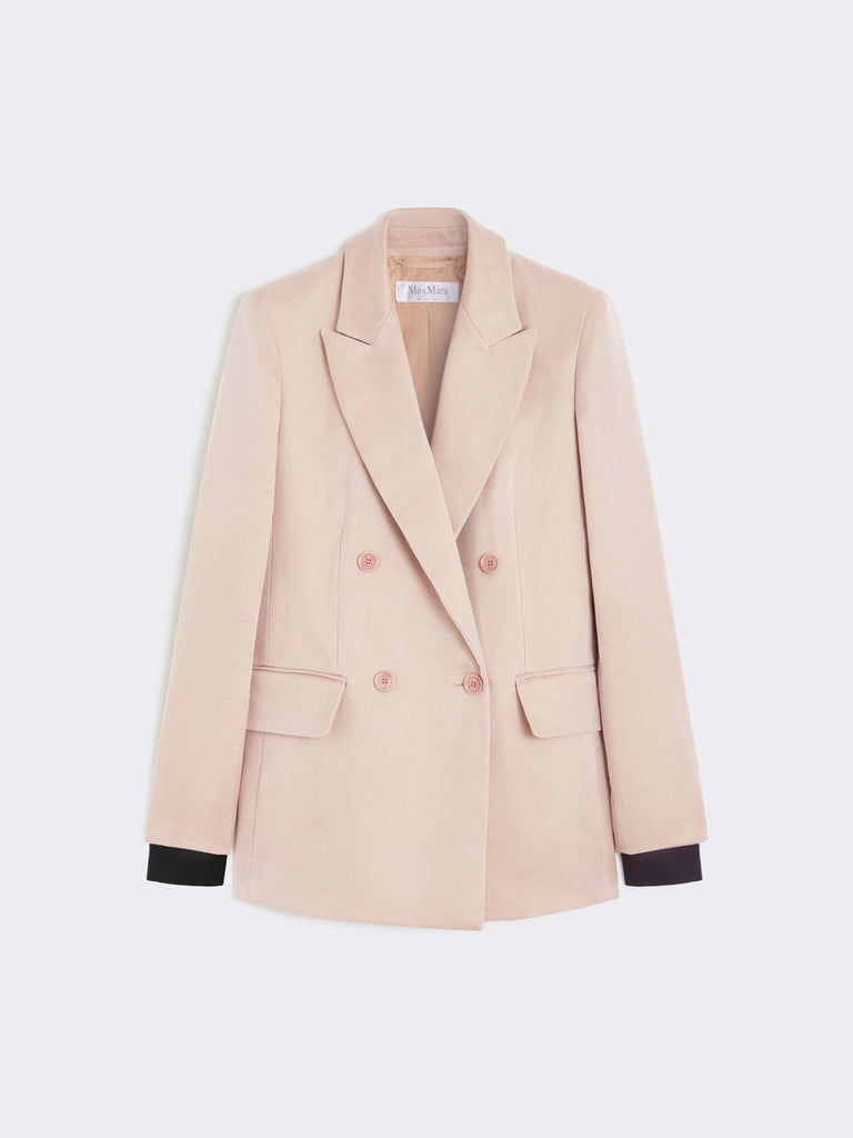 max mara oversized blazer in organza and linen canvas