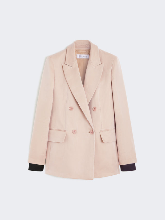 max mara oversized blazer in organza and linen canvas for women