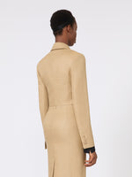 Cropped jacket in linen twill
