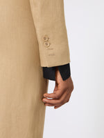 Cropped jacket in linen twill