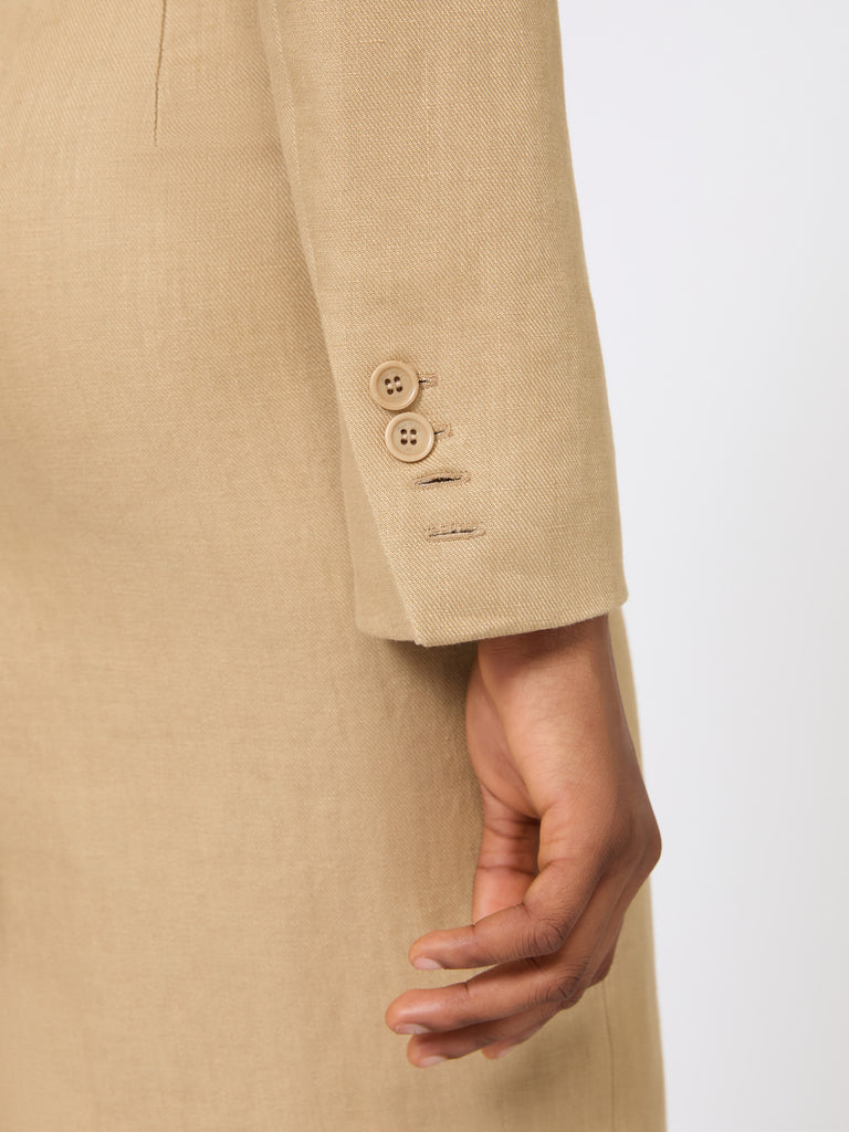 max mara cropped jacket in linen twill