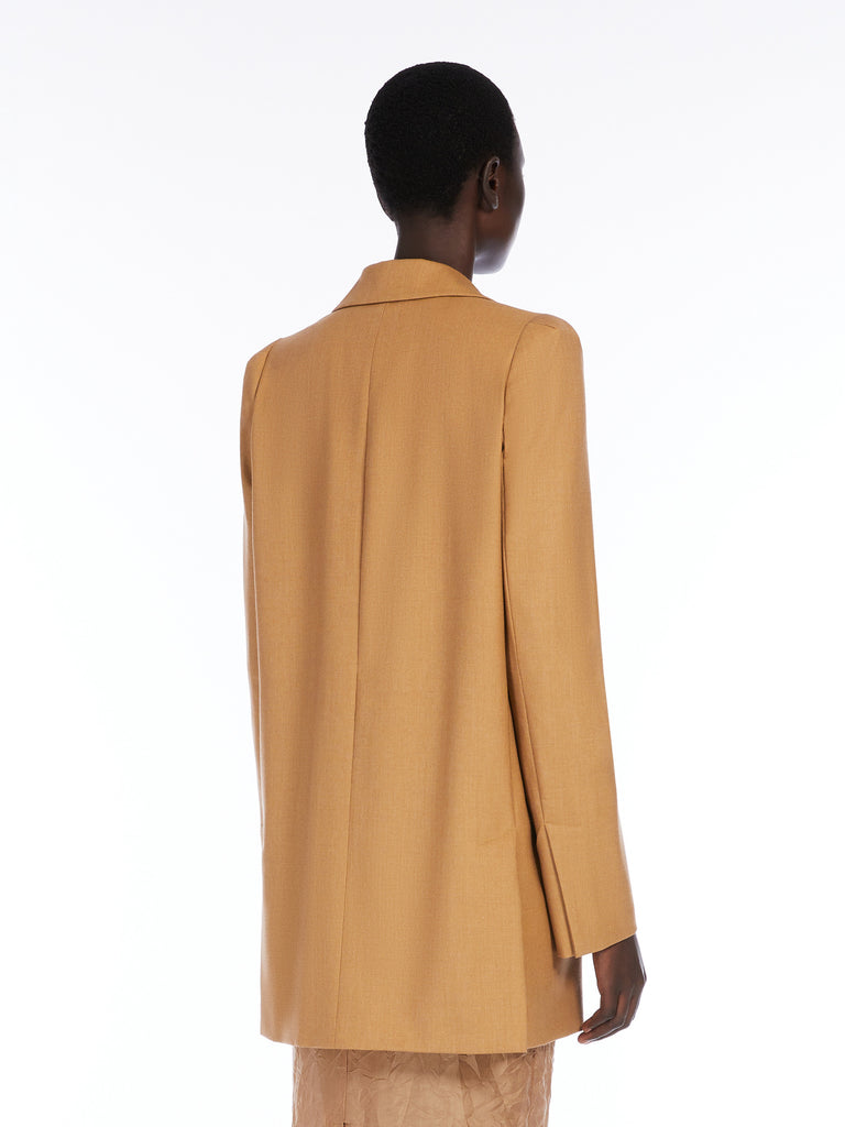 max mara single-breasted wool, mohair and silk blazer