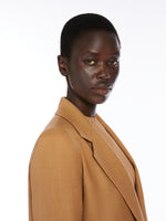 Single-Breasted Wool, Mohair And Silk Blazer for Women - Hazelnut Brown - Max Mara UAE