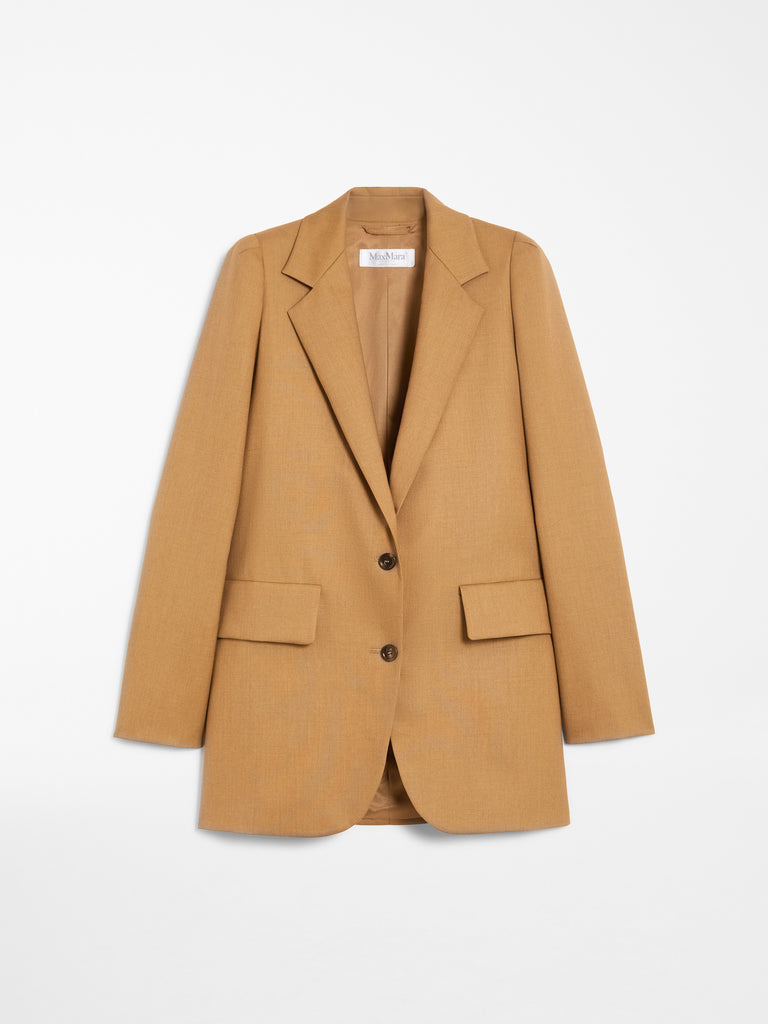 max mara single-breasted wool, mohair and silk blazer