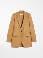Single-Breasted Wool, Mohair And Silk Blazer for Women - Hazelnut Brown - Max Mara UAE