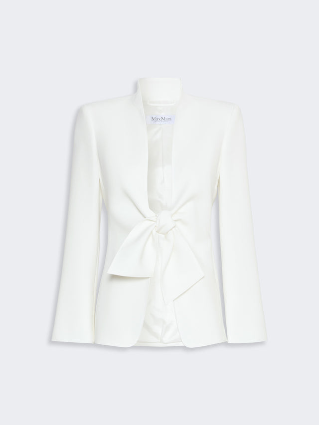 Cady Jacket With Sash Detail for Women - White - Max Mara UAE