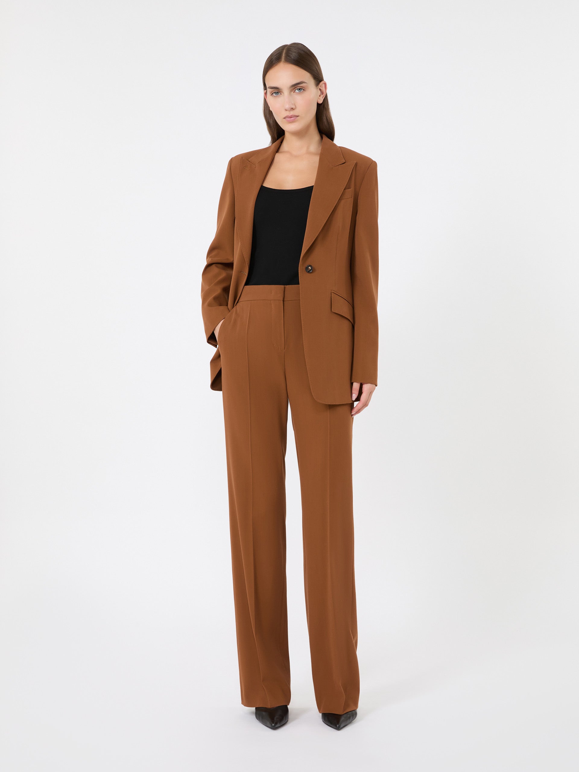 max mara slim wool gabardine blazer for women