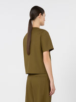 Stretch Cotton Canvas Jacket for Women - Kaki - Max Mara UAE
