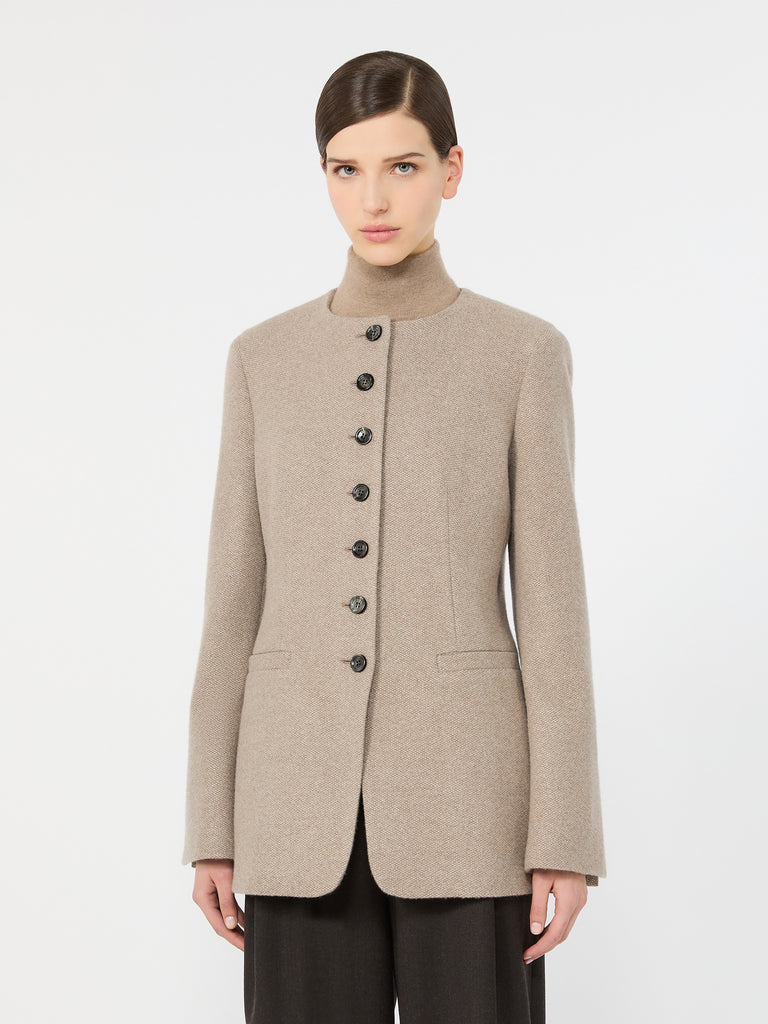max mara cashmere crew-neck jacket