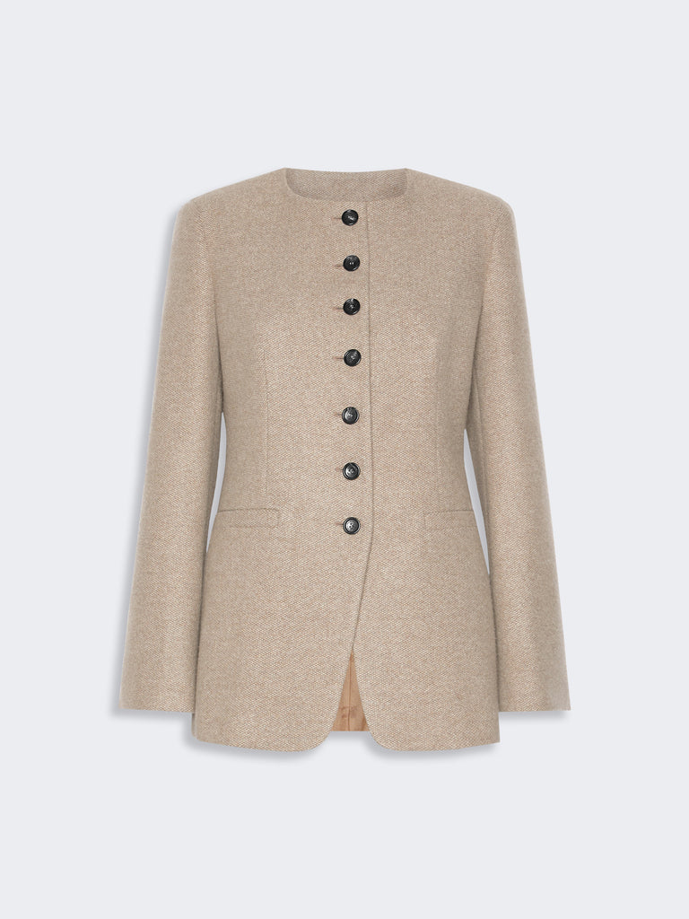 max mara cashmere crew-neck jacket