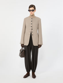 Cashmere Crew-Neck Jacket for Women - Sand - Max Mara UAE