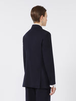 Double-Breasted Wool Foule Blazer for Women - Ultramarine - Max Mara UAE