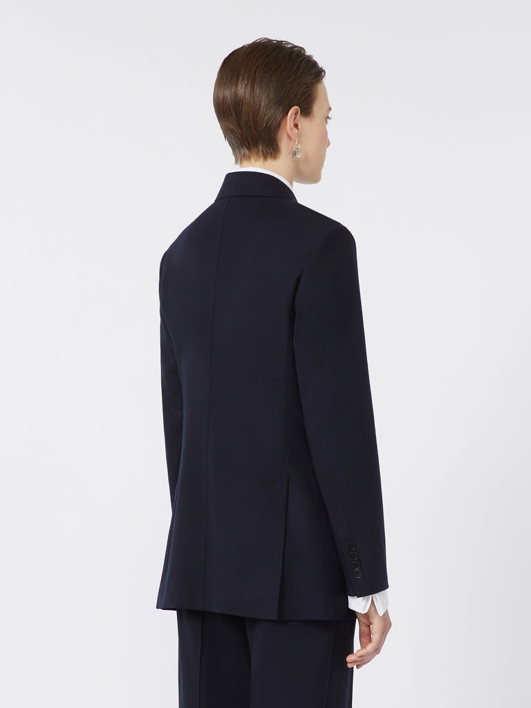 max mara double-breasted wool foule blazer
