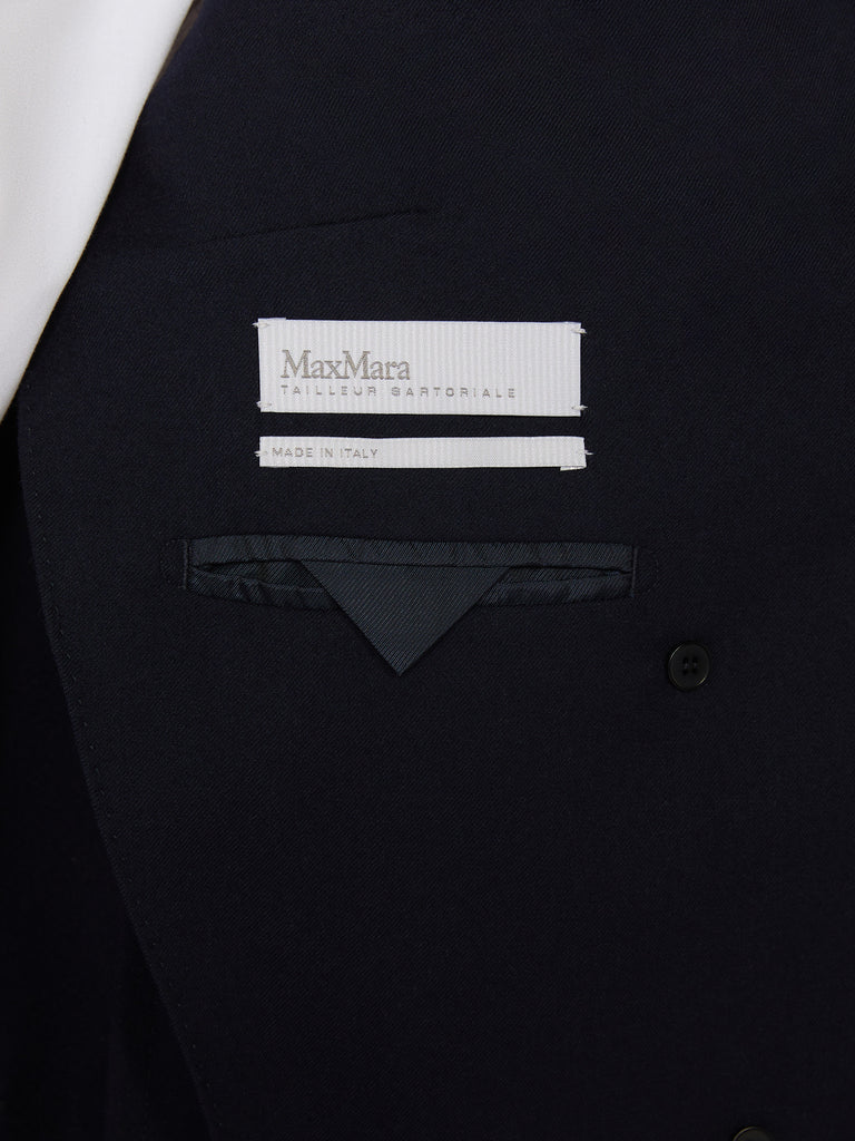 max mara double-breasted wool foule blazer