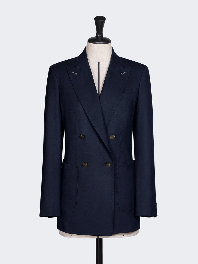 max mara double-breasted wool foule blazer