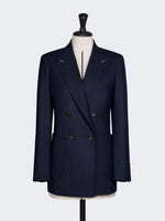 Double-Breasted Wool Foule Blazer for Women - Ultramarine - Max Mara UAE