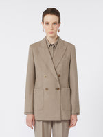 Cashmere Foule Blazer for Women - Turtledove - Max Mara UAE